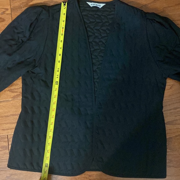 Judy Bond vintage blk quilt jacket. Size Large - Picture 9 of 10